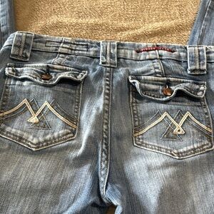 Vigoss Classic Front Flap‎ Button Pocket Blue Denim Jeans